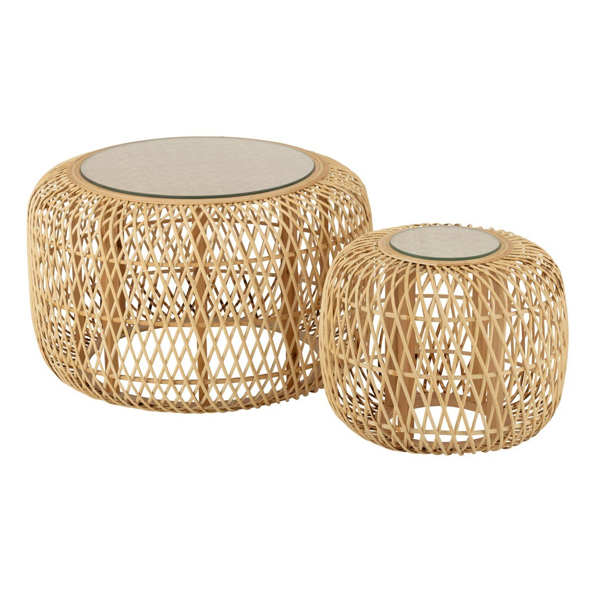 Table basse gigogne Africa 80cm solution gain de place modulable pour petit espace