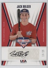 2019 Panini USA Baseball Stars & Stripes Black Ink 19/25 Jack Bulger Auto s3g