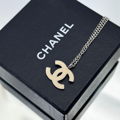 CHANEL Halskette Coco Weiß Silber CC 4VCHA27094 117507956