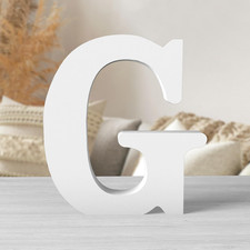 8 Inch White Wood Letters Unfinished Wood Letters for Wall Decor Decorative Stan