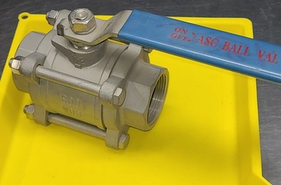 ASC Valve Ball Valve, 1-1/2'' NPT, 3-Piece, 800 WOG, Stainless 316