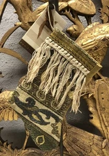 Handmade MINI STOCKING From Antique Vintage Textiles by B-VIZ Multicolor L91