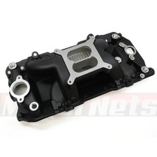Big Block Chevy 454 Aluminum Dual Plane Intake Air Gap Black Oval Port 396 427 Big Block Chevy 454 Aluminum Dual Plane Intake Air Gap Black Oval Port 396 427