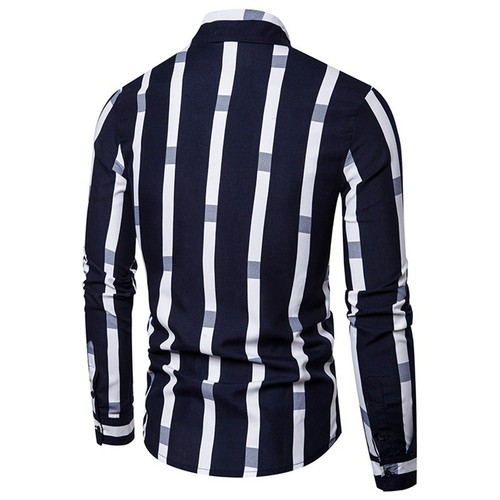 Long Sleeved Casual Business Shirt for Men Striped Design Multiple Sizing - Picture 10 of 14