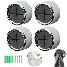 4 Pack Adhesive Kitchen Dish Towel Hooks Hand Towel Holder Push Towel Hooks