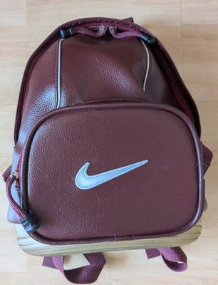 NIKE Rucksack - Vintage Bag - 90' Retro - Bordeaux/Weiß - Kunstleder (Rarität)