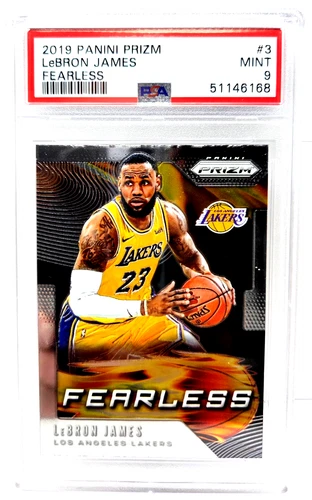 2019 Prizm Fearless LeBRON JAMES Basketball Card PSA 9 MINT