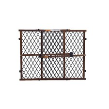 Brown Farmhouse Safety Baby Wooden Gate for Aged 6 to 24 Months