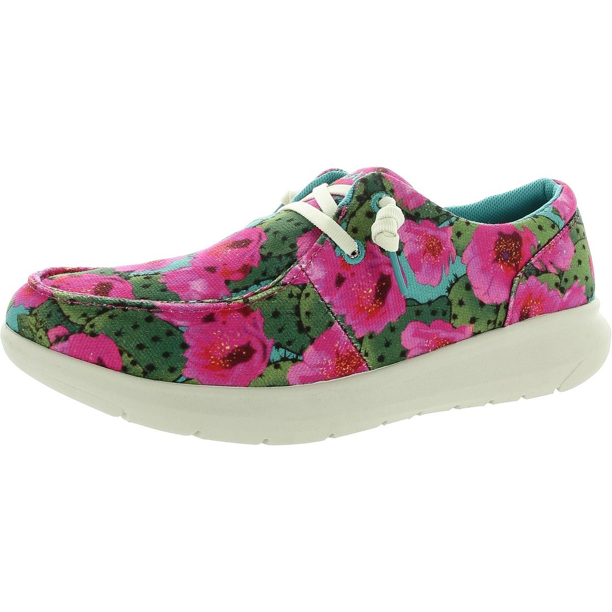 Женские розовые парусиновые повседневные и модные кроссовки Ariat 7.5 Medium (B, M) BHFO 0991