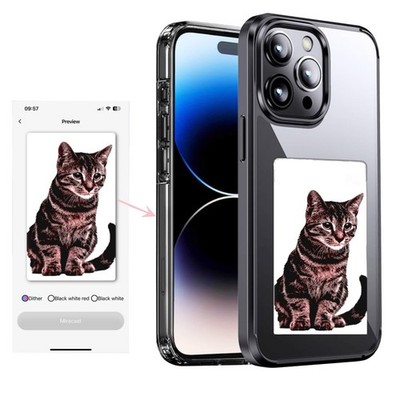 KSOPUERT Ink Screen Smart Phone Case Phone Body Protective for 6.1 Inch iPhone 1