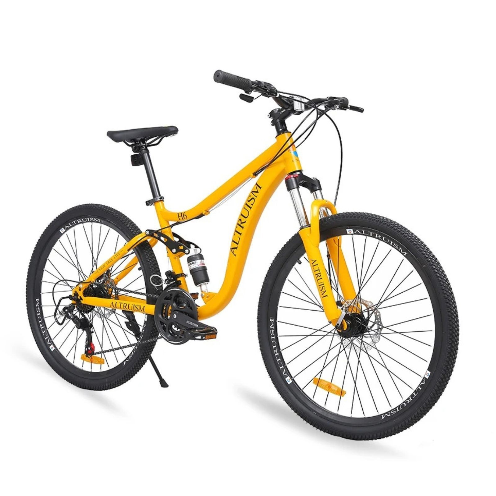 Adjustable 26 Inch 21 Speed Dual Disc Brake Full Suspension Men Women Us