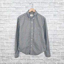 Band Of Outsiders Button Down Shirt Blue yellow striped Oxford cotton sz M