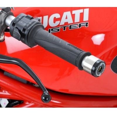 R&G Bar End Sliders Black (Cut Grips) KTM RC8 2008