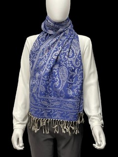 PASHMINA SCHAL 70 X 170 CM IN BLAUVIOLETT SOGNI D´ORO SCHMUCKJAGD