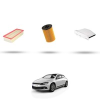 Hoffcar Wartungskit - 3 Filter FüR VW Scirocco III (1K8) 2.0 TDI 132KW Ab 201