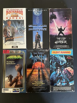 Sci-Fi VHS Movie Lot Of 6 Laser Blast Buckaroo Banzai Science Fiction Cult A