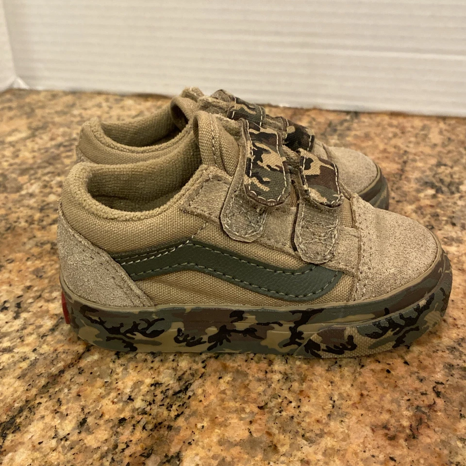 VANS Old Skool V Niños Niños Pequeños Zapatos Camuflados Acera Cornstalk VN0A4VJJSQ7 Talla 4 Foto 3 de 4