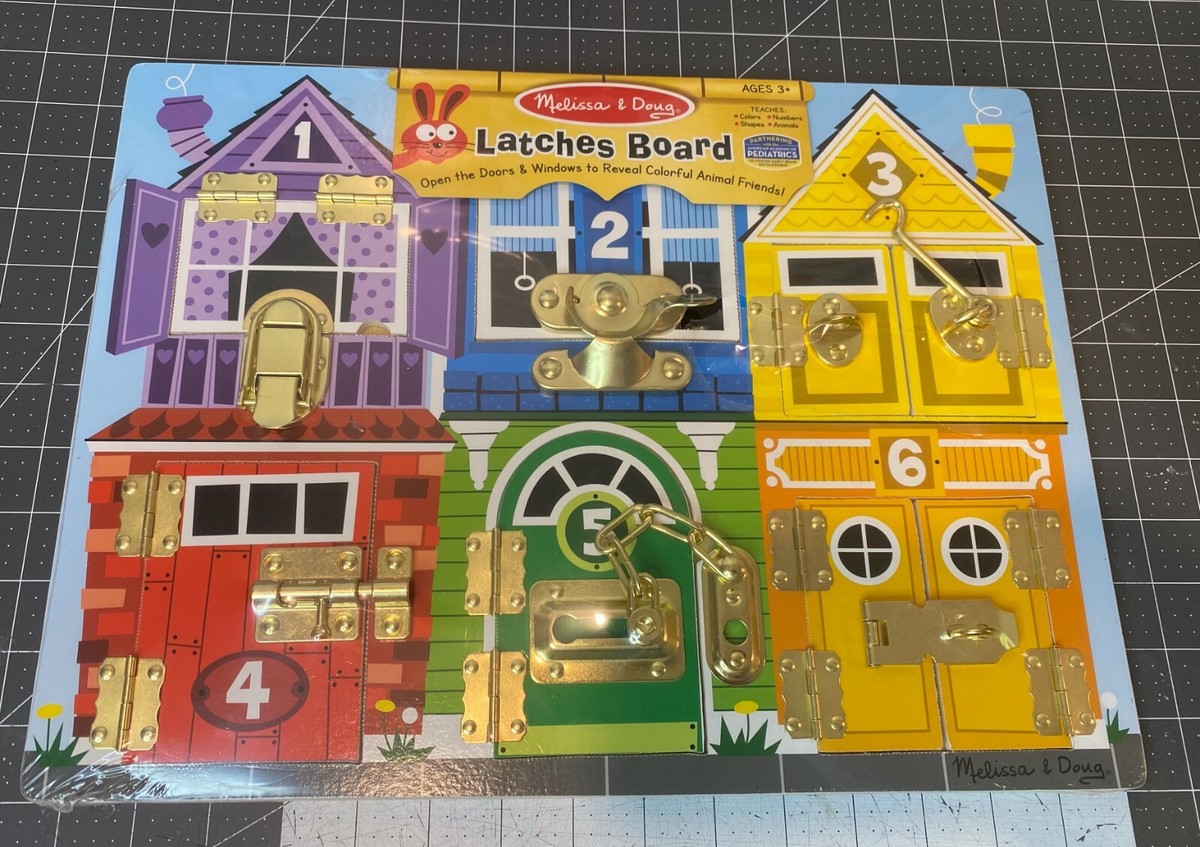 Melissa Doug Latches Board Activity Board Ages 3+ FREE SHIPPING! ORDER  NOW!