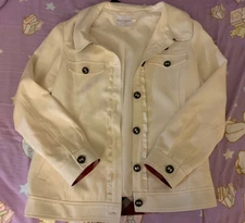 Kinloch Anderson Scotland Ivory Jacket Coat One Size (size 6/8 Fits)