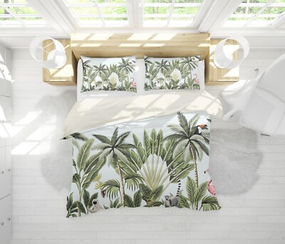 3D Regenwald Landschaft Quilt Cover Set Bettwäsche Sets Kissenbezüge 64