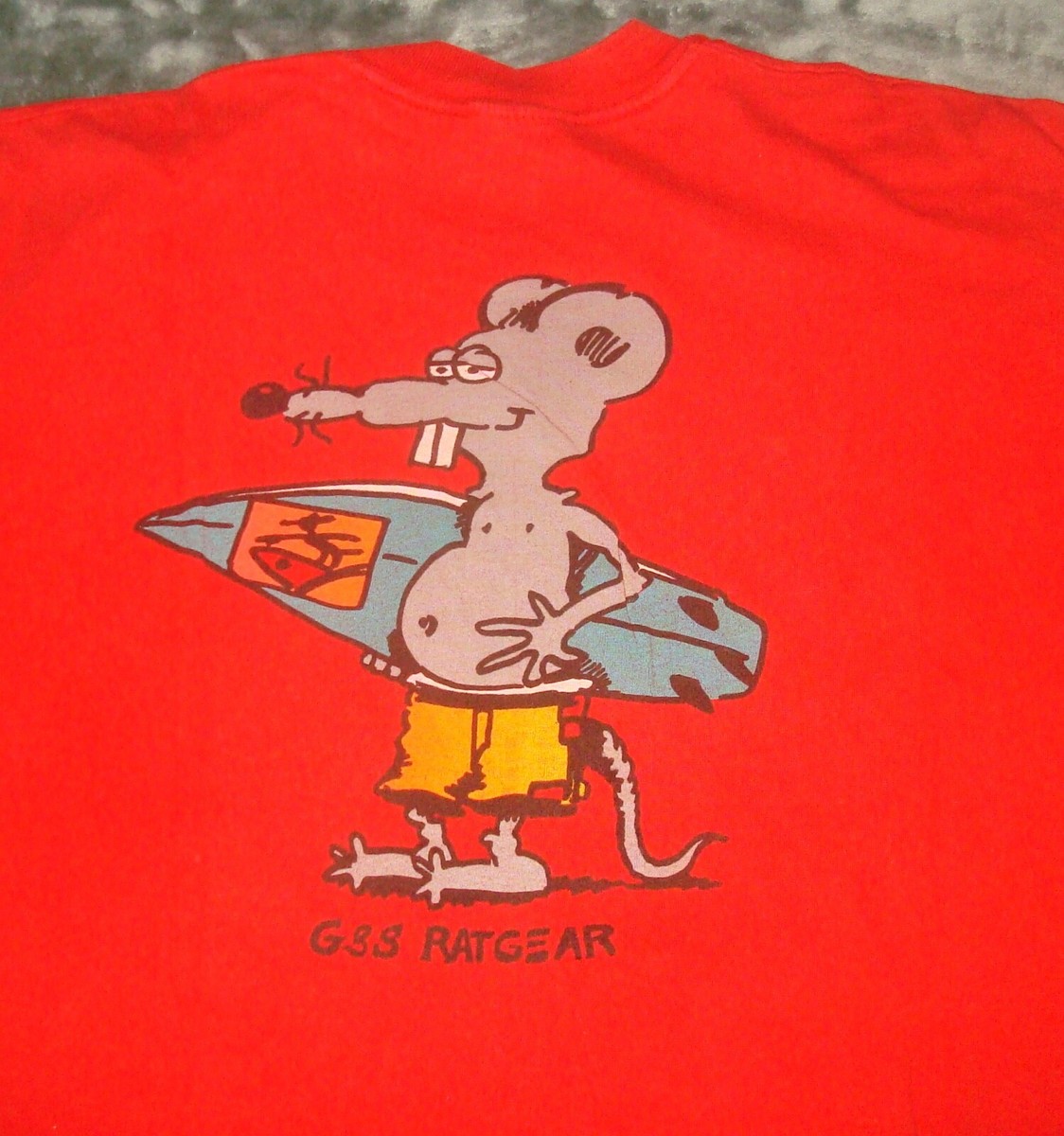 VTG 80s G&S RATGEAR T SHIRT XL SURF RAT DOUBLE SIDED GORDON SMITH