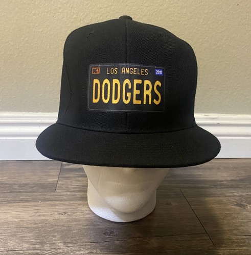 Los Angeles Dodgers License Plate Snapback Hat BLACK - 第 1/8 張圖片