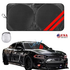 Car Windshield Sun Shade Foldable Shield Cover Visor For Dodge Charger 2008-2022