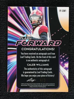 2022 Leaf Flash Caleb Williams #FF-CW1 for sale | eBay