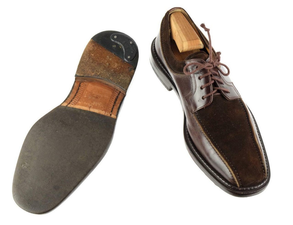 Mezlan Enterprise Oxford Shoes Mens 8.5 M Brown Leather Bicycle Toe Spain Mezlan Sz. 8 M Bicycle Toe Oxford Dress Shoes Suede  main image 3
