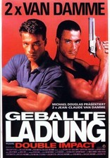 Kino Gro&szlig;-Poster A 0, GEBALLTE LADUNG - Double Impact, mit Jean-Claude Van Damme