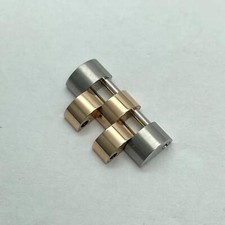 Authentic Rolex 15.5MM Jubilee Solid 18K Rose Gold Steel Link with Pin