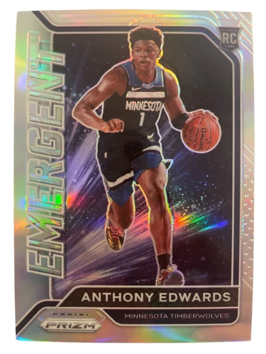 2020-21 Panini Prizm Silver Emergent Anthony Edwards Rookie Card #3 *READ*