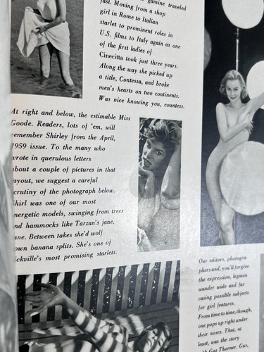 2 Magazines NUGGET THE MAN'S WORLD August 1959 & 1960 PINUP cheesecake - Picture 9 of 22