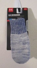 NWT Under Armour Girls UA Shimmer Knit Mittens Youth OSFA Purple Glacier MSRP 20