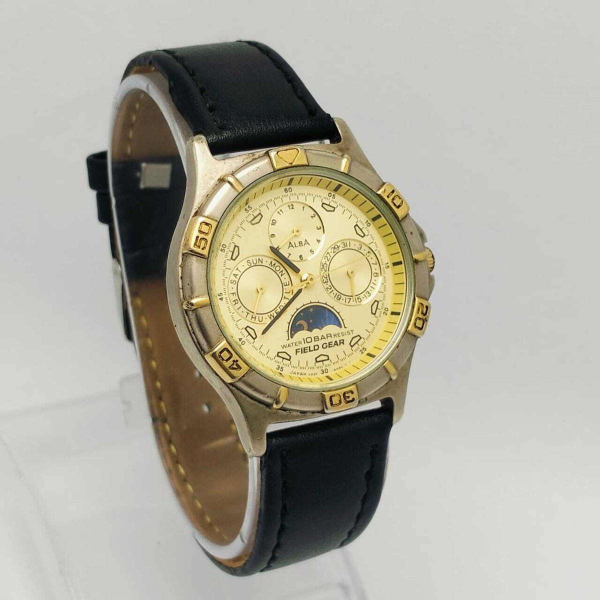 SEIKO ALBA AKA YELLOW 限定モデル ゴールド 電池交換済 新品電池交換済】 セイコー SEIKO ALBA アルバ URBAN シェル文字盤