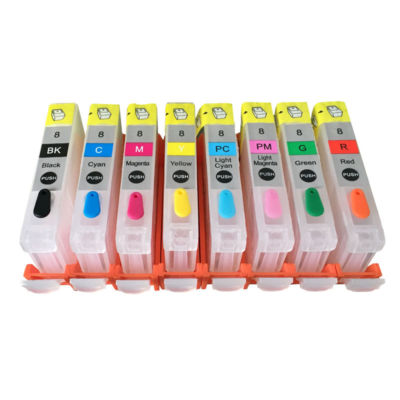 Canon CLI-8 CLI8 PRO 9000 PRO9000 refill ink Cartridges with chips empty