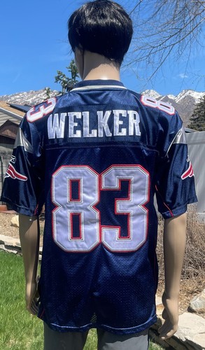 REEBOK official NFL football jersey WES WELKER new england PATRIOT #83 sewn logo - Picture 14 of 21