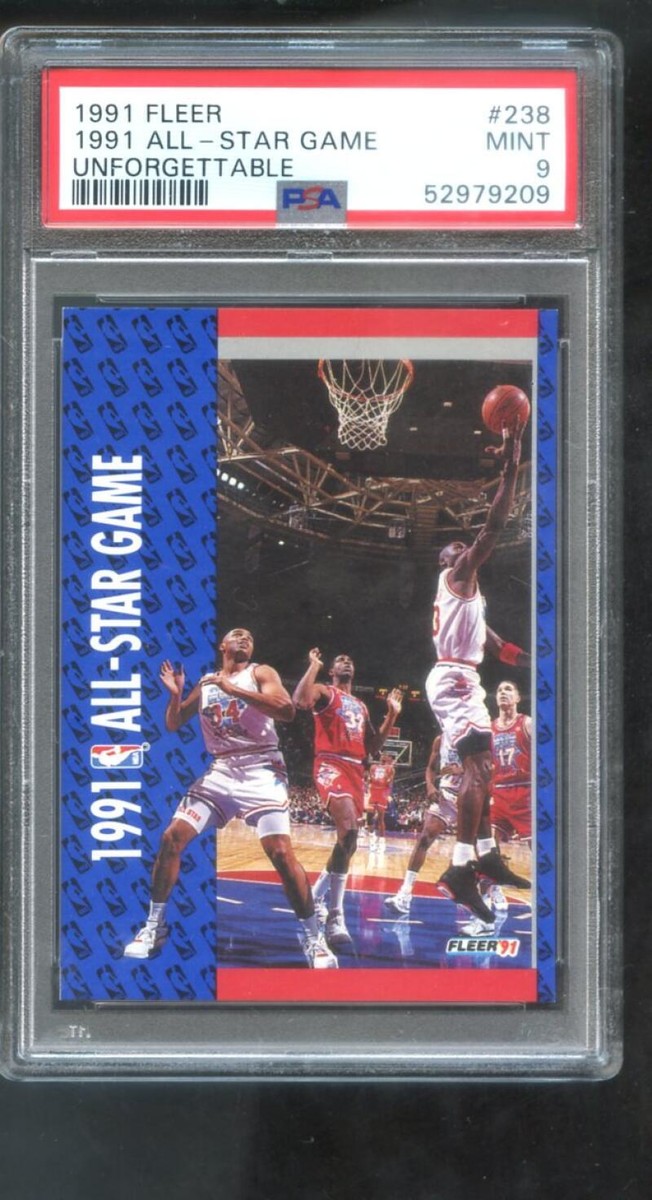 1991-92 Fleer #238 All-Star Game Michael Jordan PSA 9 Graded