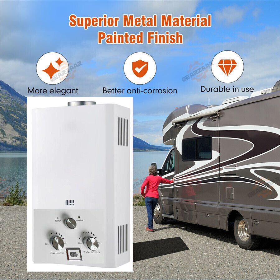Campervan 6L LPG Gas Water Heater Tankless Instant Hot Water Heater