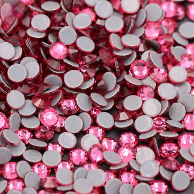 Glass Strass Crystal Hot Fix Rhinestones Iron On Flatback Clear Hotfix Stones