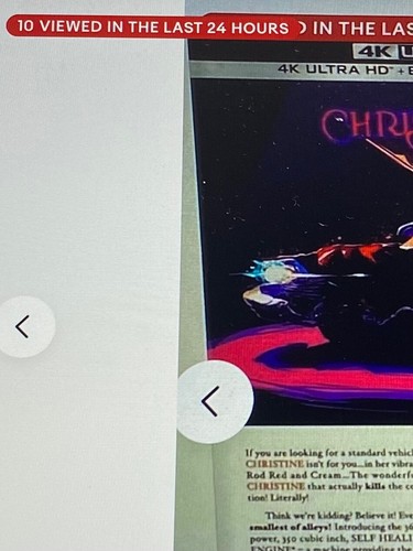 *NEU*CHRISTINE 4K+BLU RAY+ACTIVE DIGITAL RARE DOUBLE NUMBERED STEELBOOK#11288408 - Bild 2 von 24