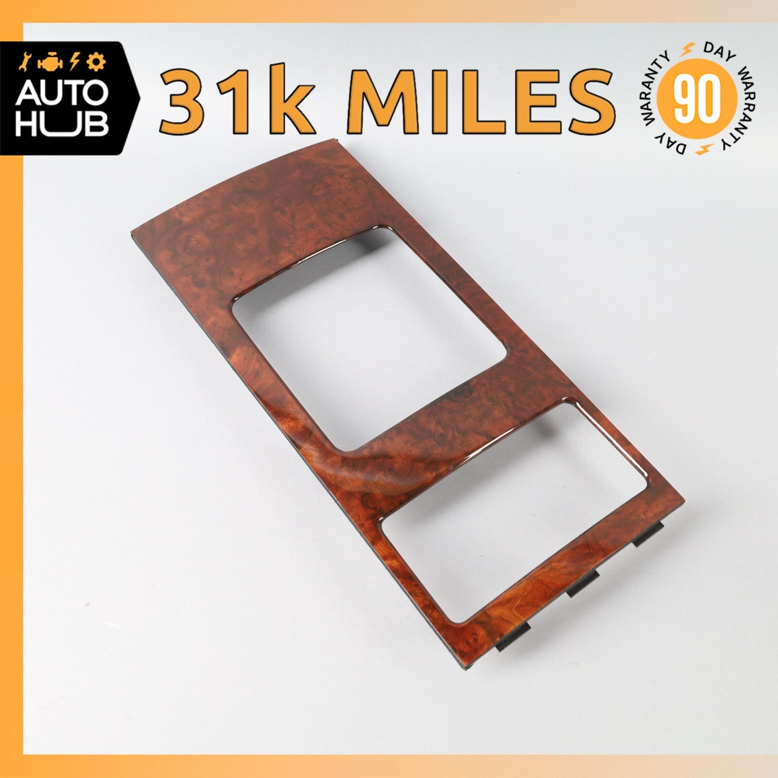 03-10 Bentley Continental GT Coupe Rear Center Console Trim Bezel Wood OEM 31k