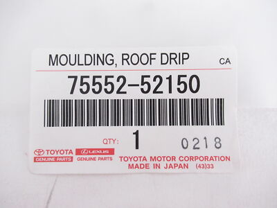 Genuine OEM Scion 75552-52150 Driver Side Roof Drip Molding 2008-2014 xD
