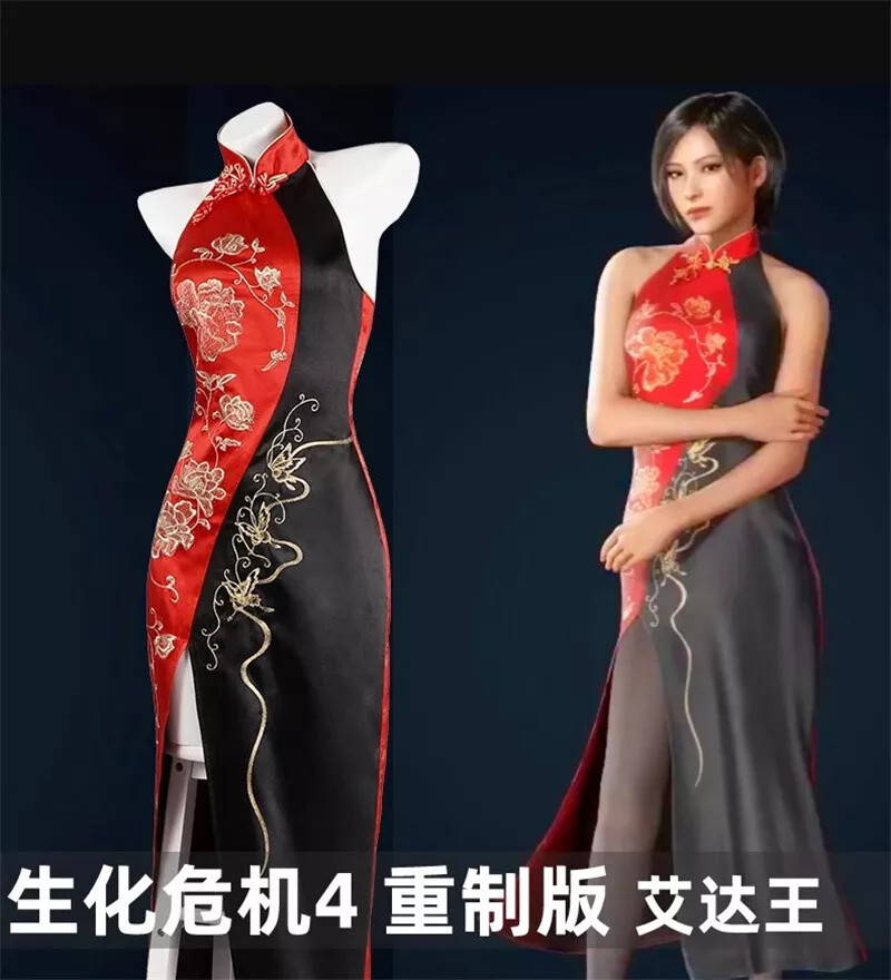 Ada Wong in the chinese dress RE4 original and remake (art by