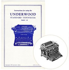 ORIGINAL Underwood No.6 Typewriter Instruction Manual NOS Antique Vtg User thumbnail
