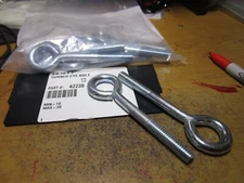 3/8"-16x3" Shank Lx1-1/2" Thread L x 4-1/2" OAL Zinc Steel Turn Eye Bolt QTY 10