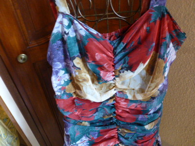 Robe D'été Voile à Bretelles Avec Jupon - Taille 36/38 (M), Motif Floral, Fabrication Française