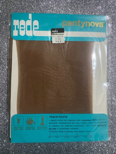 💎 COLLANT VINTAGE REDE PANTYNOVA 15  den PANTYHOSE RHT TUTTONUDO NYLON - Afbeelding 5 van 8