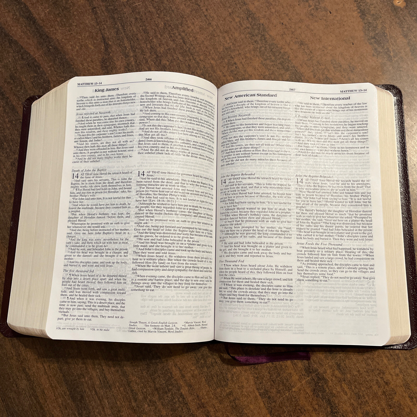 NIV 1984 / Amplified 1987 / NASB 1995 / KJV Parallel Bible Bonded
