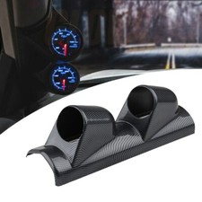 52mm 2inch Dual Holes Gauge A-pillar Meter Dash Pod Mount Holder Carbon Fiber